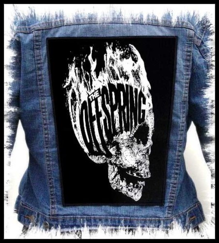 THE OFFSPRING - Flaming Skull -- backpatch back patch.jpg