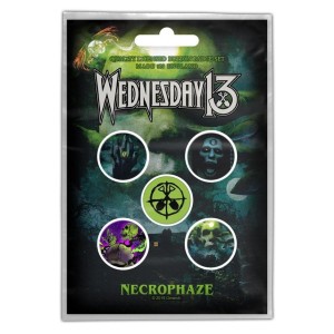 WEDNESDAY 13 - Necrophaze -- zestaw przypinek [5 sztuk]