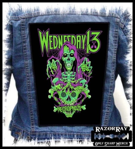 WEDNESDAY 13 - Necrophaze  -- backpatch back patch.jpg