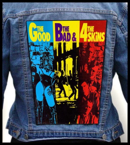 THE 4-SKINS - The Good, The Bad &amp; The 4-Skins -- backpatch back patch.jpg