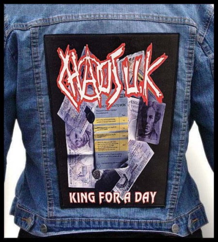 CHAOS UK - King For A Day -- backpatch back patch.jpg