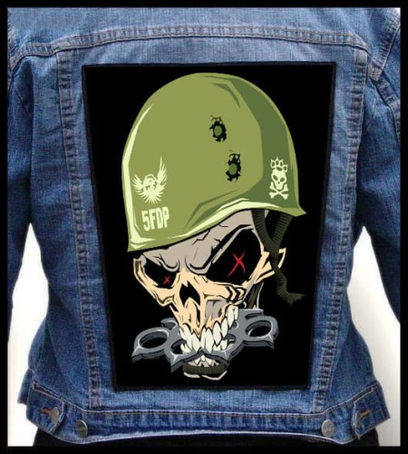 FIVE FINGER DEATH PUNCH - Military Skullhead -- backpatch back patch.jpg