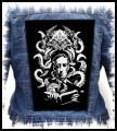 H.P. LOVECRAFT &amp; CTHULHU [white] -- backpatch back patch.jpg