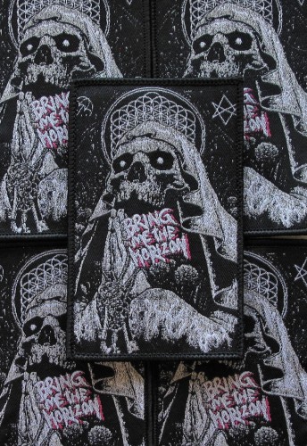 BRING ME THE HORIZON - Pray [black] -- woven patch.JPG