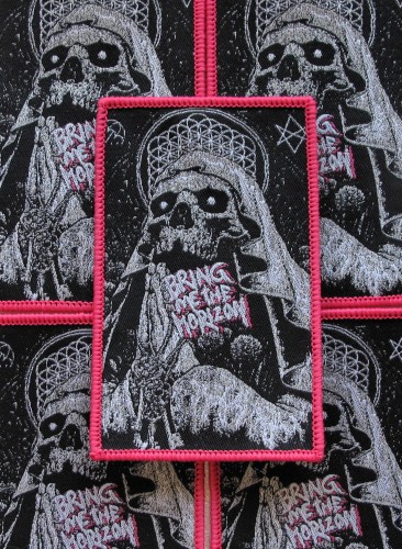 BRING ME THE HORIZON - Pray [pink] -- woven patch.JPG