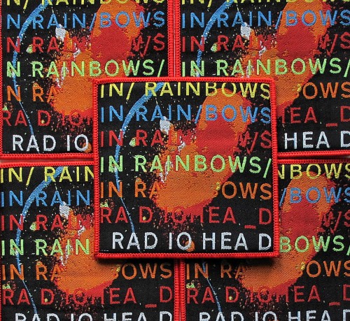 RADIOHEAD - In Rainbows [red]  -- woven patch.JPG