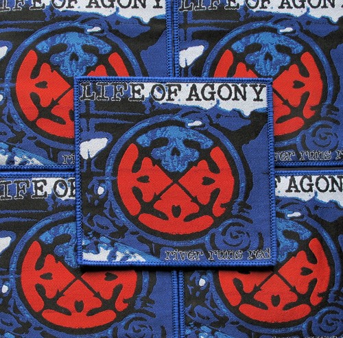 LIFE OF AGONY - River Runs Red [blue] -- woven patch.JPG