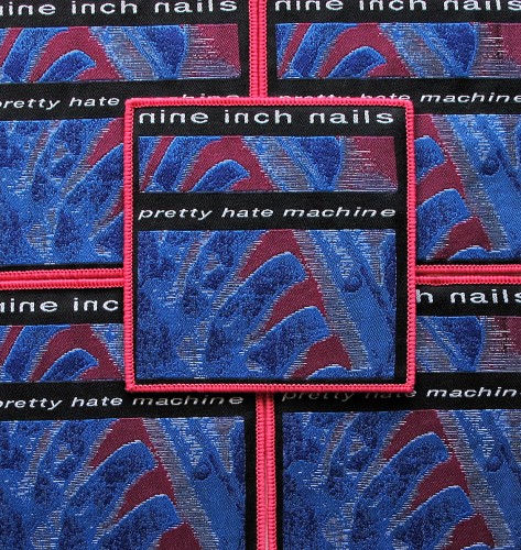 NINE INCH NAILS - Pretty Hate Machine [pink] -- woven patch.JPG