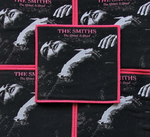 THE SMITHS - The Queen Is Dead [pink] -- woven patch.JPG