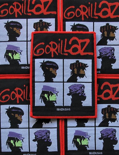 GORILLAZ - Demon Days [red] -- woven patch.JPG