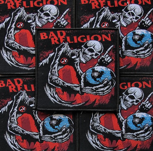 BAD RELIGION - Globe [black] -- woven patch.JPG
