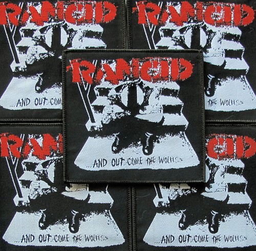 RANCID - ...And Out Come the Wolves [black] -- woven patch.JPG