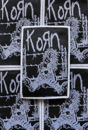 KORN - Korn [white] -- woven patch.JPG
