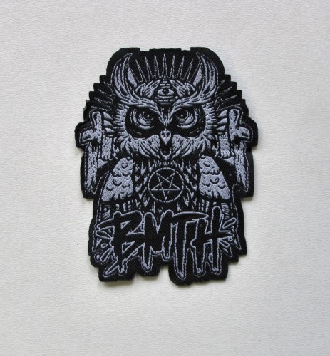 BRING ME THE HORIZON - Owl [laser cut] -- woven patch A.JPG