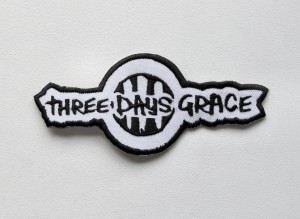 THREE DAYS GRACE [white] [iron on] -- Embroidered Patch