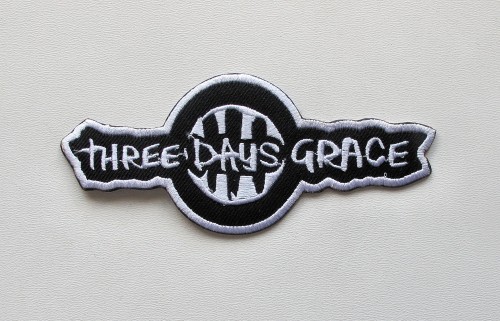 THREE DAYS GRACE (black) [iron on] -- Embroidered Patch.JPG
