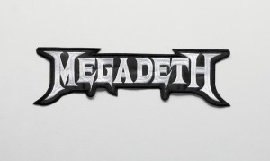 MEGADETH - Logo [white]  -- Embroidered Backpatch