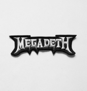 MEGADETH - Shaped Logo No Outline [white] -- Embroidered Patch