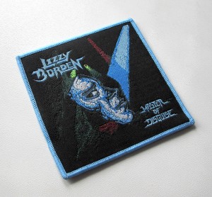 LIZZY BORDEN - Master Of Disguise [blue] -- Woven Patch
