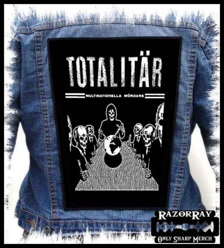 TOTALITAR - Multinationella Mördare -- backpatch back patch.jpg