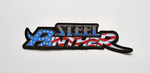 STEEL PANTHER - American Flag Logo -- Embroidered Backpatch.JPG