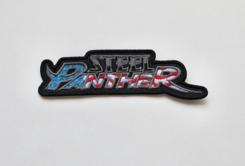 STEEL PANTHER - USA Flag Logo --- Embroidered Patch.JPG