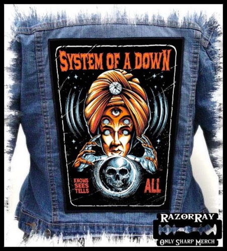 SYSTEM OF A DOWN - Knows Sees Tells All -- backpatch back patch.jpg