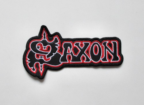 SAXON - Logo [red white] --- Embroidered Patch.JPG