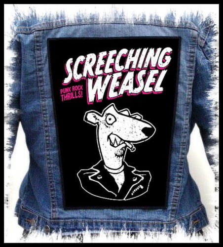 SCREECHING WEASEL - Punk Rock Thrills -- backpatch back patch.jpg