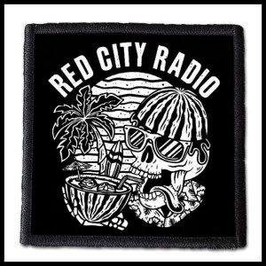 Naszywka RED CITY RADIO - Skull